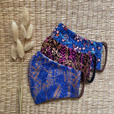 NEW! - Twilight Metallic Botanical - Adult Cotton Face Mask